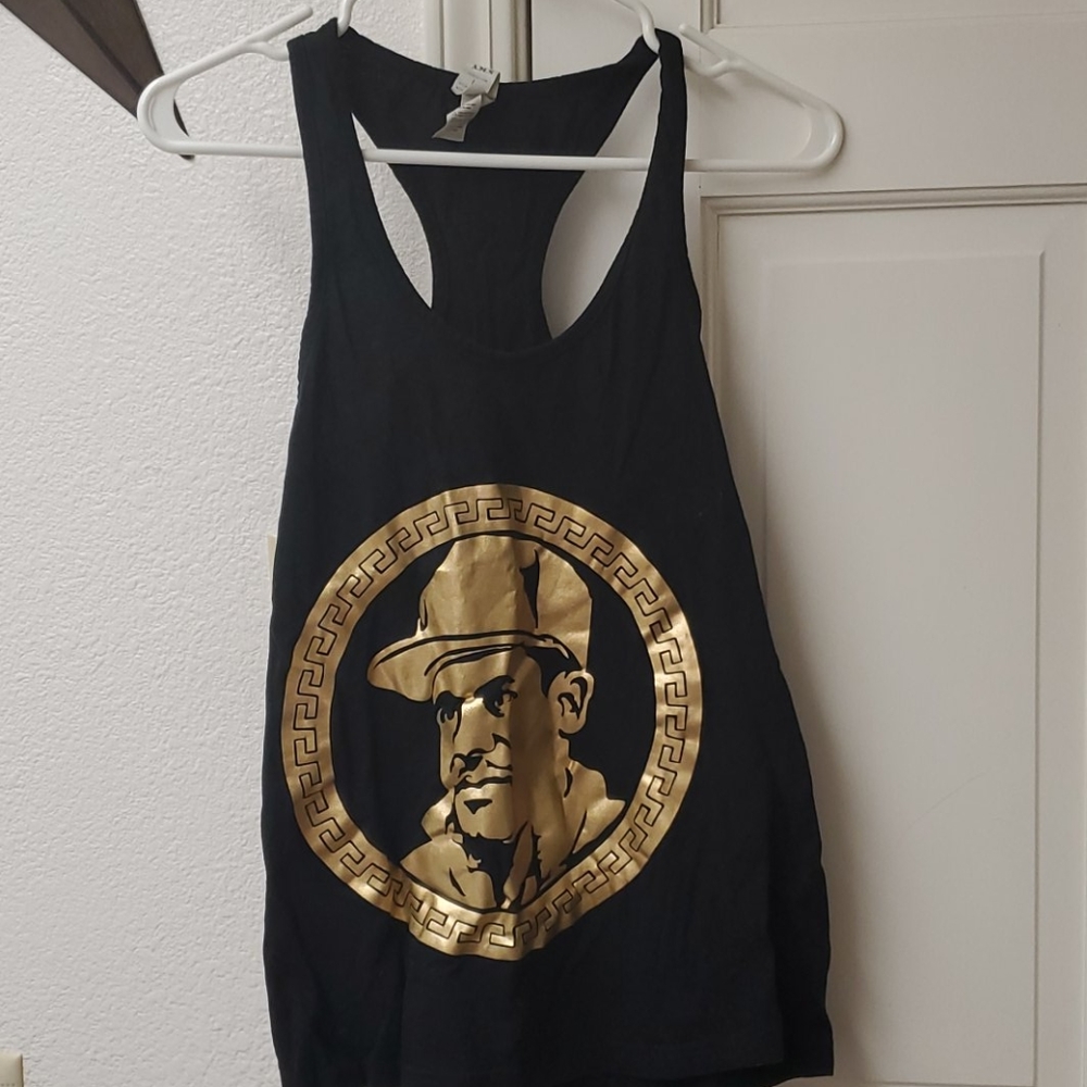 Black/ gold tank top